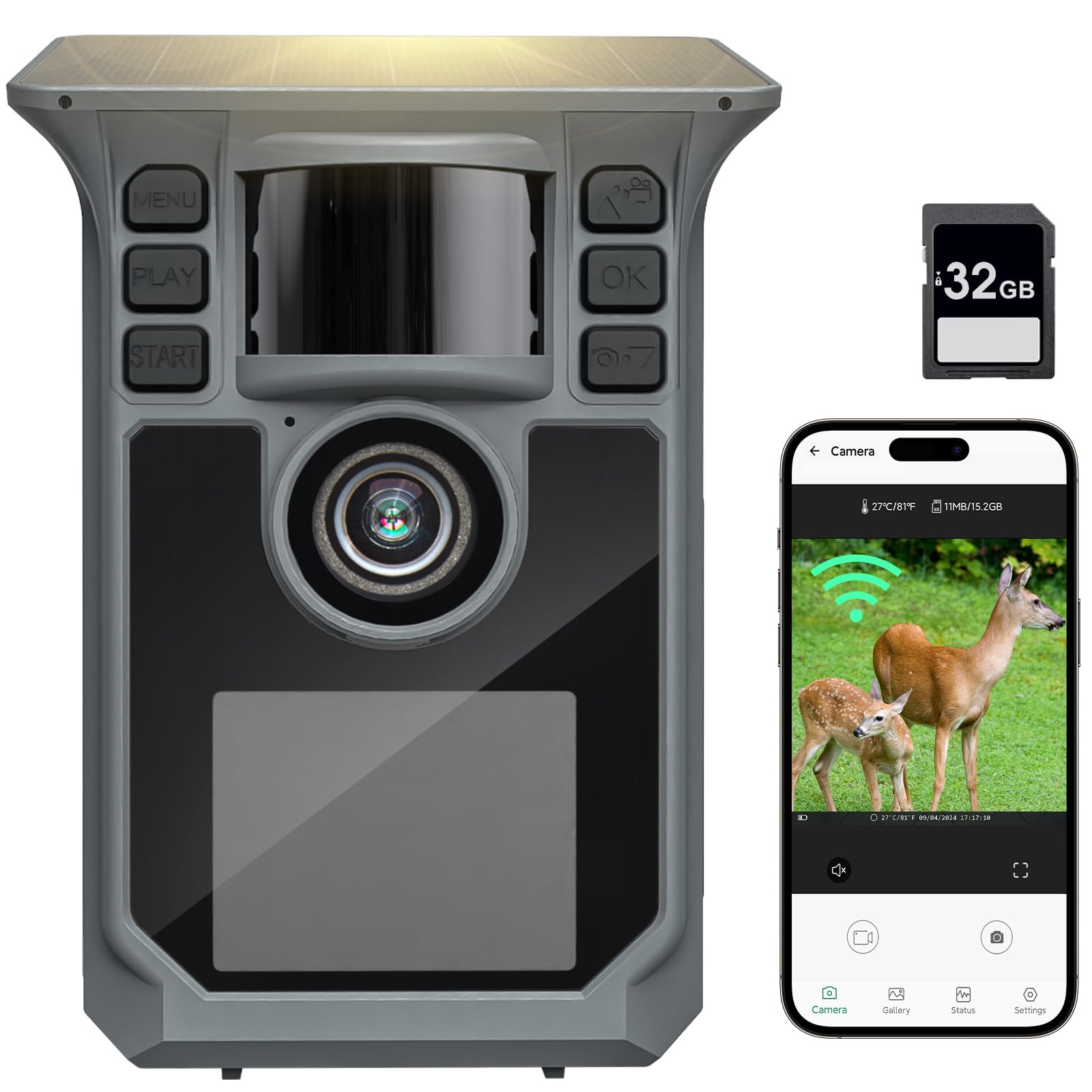 Amazon.co.jp: FKPCAMトレイルカメラソーラー式 屋外防犯カメラ 赤外線